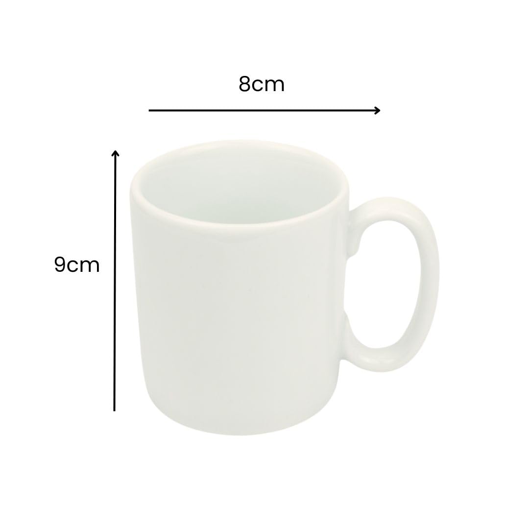 Kit Canecas Porcelana Branca 300ml Café Chá Vinho Restaurante Vip Resistente Alta Durabilidade