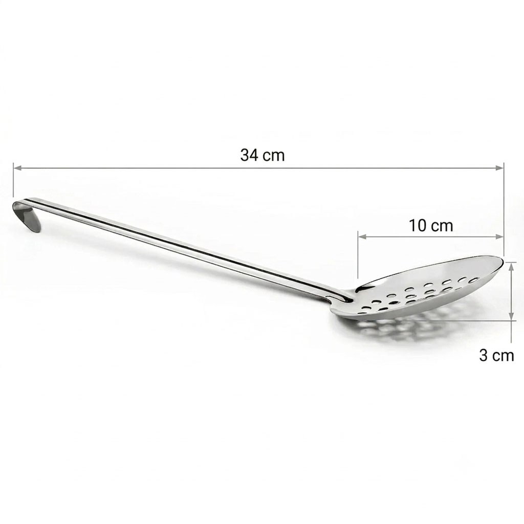 Kit Espumadeira Inox Profissional Chef Geral Industrial Star Aço Gourmet Resistente Alta Durabilidade para Frituras