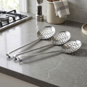 Kit Espumadeira Inox Profissional Chef Geral Industrial Star Aço Gourmet Resistente Alta Durabilidade para Frituras