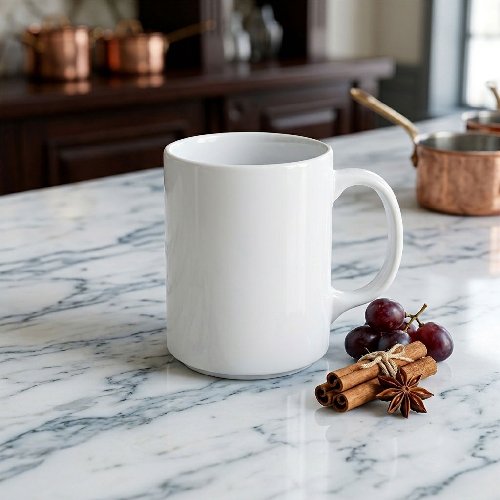 Kit Canecas Porcelana Branca 300ml Café Chá Vinho Restaurante Vip Resistente Alta Durabilidade
